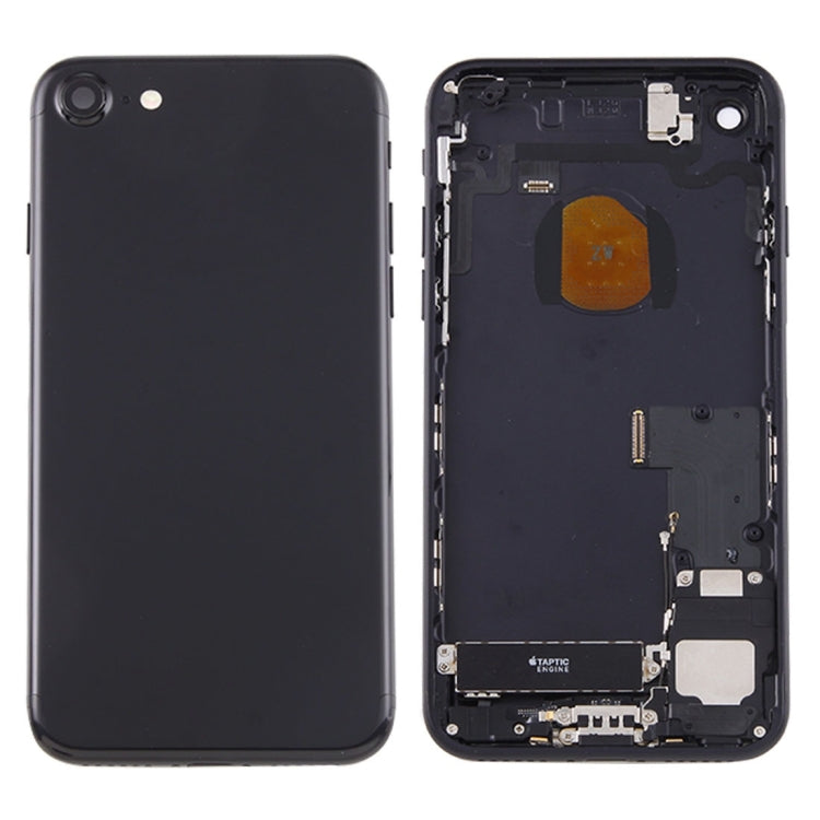 Battery Back Cover Assembly with Card Tray for iPhone 7(Jet Black) - Back Cover by PMC TechLife | Online Shopping South Africa | PMC TechLife