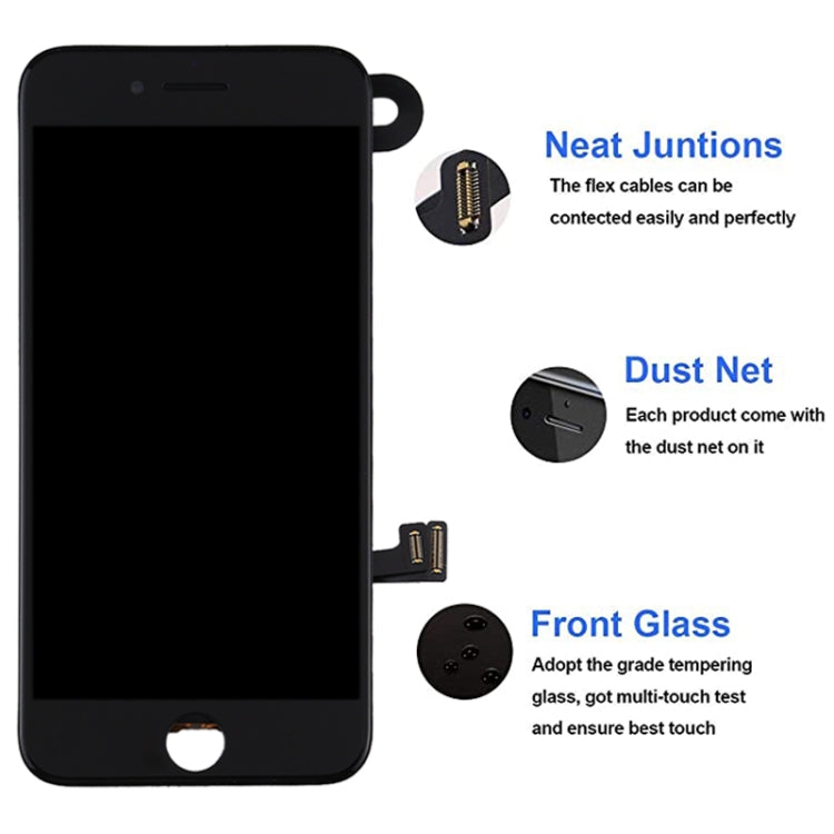 TFT LCD Screen for iPhone 7 Plus with Digitizer Full Assembly include Front Camera (Black) - free shipping - PMC TechLife - Order now!