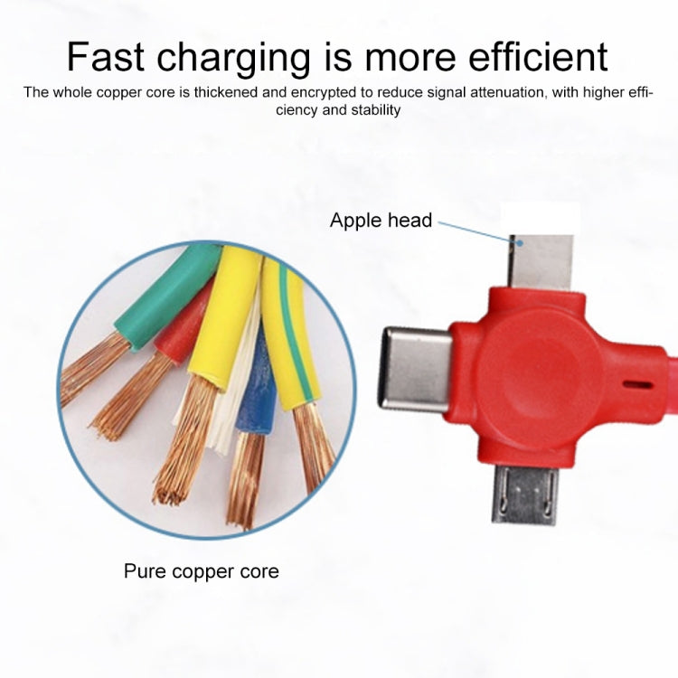 019-1 3 in 1 USB to 8 Pin + Micro USB + USB-C / Type-C Macaron Telescopic Data Cable with Storage Slot & Bracket, Cable Length: 1m (Green) - Multifunction Cable by PMC TechLife | Online Shopping South Africa | PMC TechLife