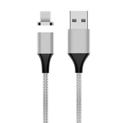 M11 3A USB to 8 Pin Nylon Braided Magnetic Data Cable, Cable Length: 2m (Silver) - Charging Cable & Head by PMC Jewellery | Online Shopping South Africa | PMC Jewellery