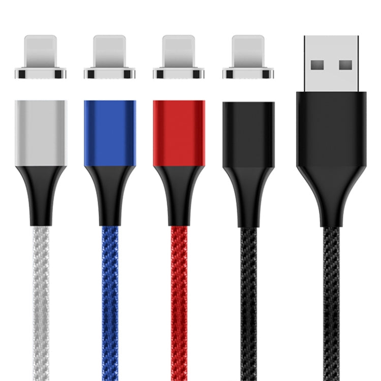 M11 5A USB to 8 Pin Nylon Braided Magnetic Data Cable, Cable Length: 2m (Silver) - Charging Cable & Head by PMC Jewellery | Online Shopping South Africa | PMC Jewellery