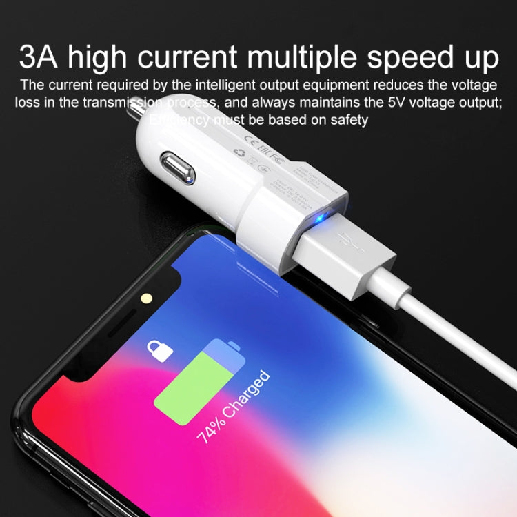 IVON CC13 QC 3.0 Fast Charging Car Charger (White) - Car Charger by IVON | Online Shopping South Africa | PMC TechLife