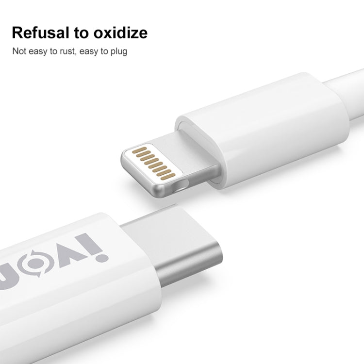 IVON CA93 20W PD USB-C / Type-C to 8 Pin TPE Fast Charging Data Cable, Cable Length: 1m - 2 in 1 Cable by IVON | Online Shopping South Africa | PMC Jewellery