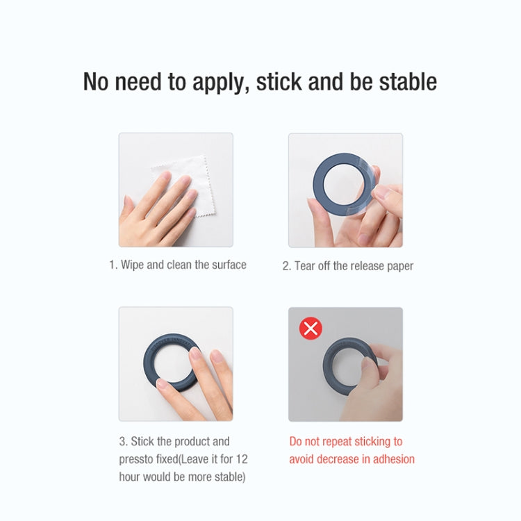 NILLKIN Portable PU Leather Magnetic Ring Sticker (Purple) - Hand-Sticking Bracket by NILLKIN | Online Shopping South Africa | PMC TechLife | Buy Now Pay Later Mobicred