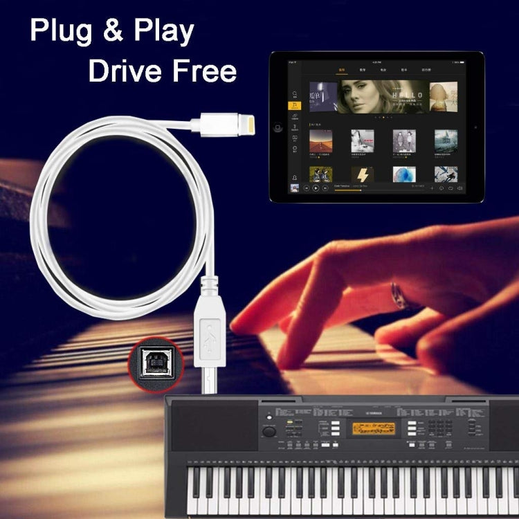 1m 8 Pin to Type-B Male Piano / Electronic Piano Cable MIDI Cable Adapter(White) - free shipping - PMC TechLife - Order now!