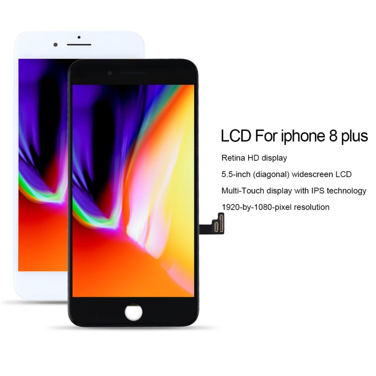 Original LCD Screen for iPhone 8 Plus with Digitizer Full Assembly(Black) - free shipping - PMC TechLife - Order now!