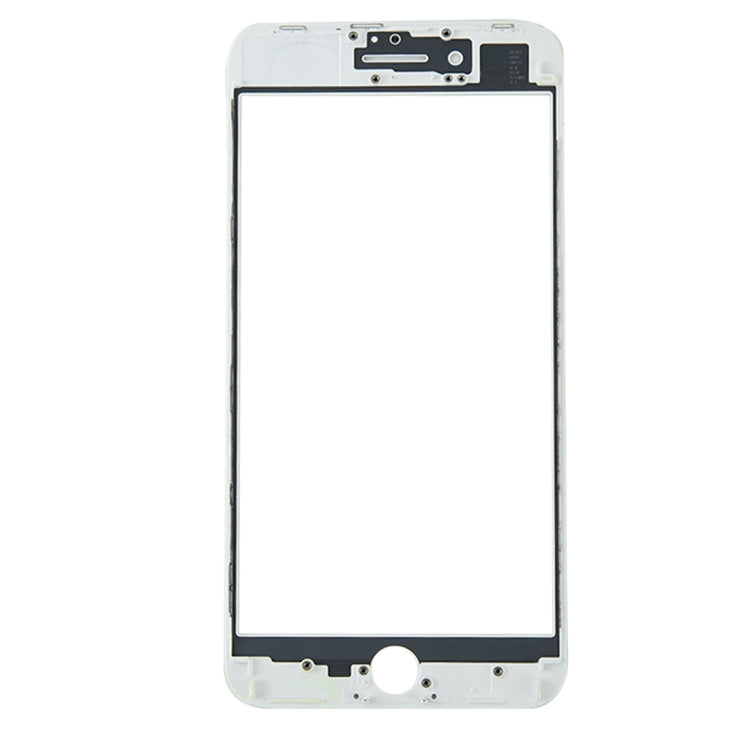 for iPhone 8 Plus Front Screen Outer Glass Lens with Front LCD Screen Bezel Frame(White) - free shipping - PMC TechLife - Order now!