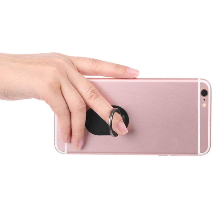 Universal Phone Adhesive Metal Plate 360 Degree Rotation Stand Finger Grip Ring Holder(Black) - Ring Holder by PMC TechLife | Online Shopping South Africa | PMC TechLife