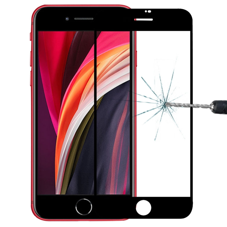 For iPhone SE 2022 / 2020 Full Screen Large Arc Edge High Aluminum Tempered Glass Film(Black) - iPhone SE 2022 / 2020 Tempered Glass by PMC TechLife | Online Shopping South Africa | PMC TechLife | Buy Now Pay Later Mobicred