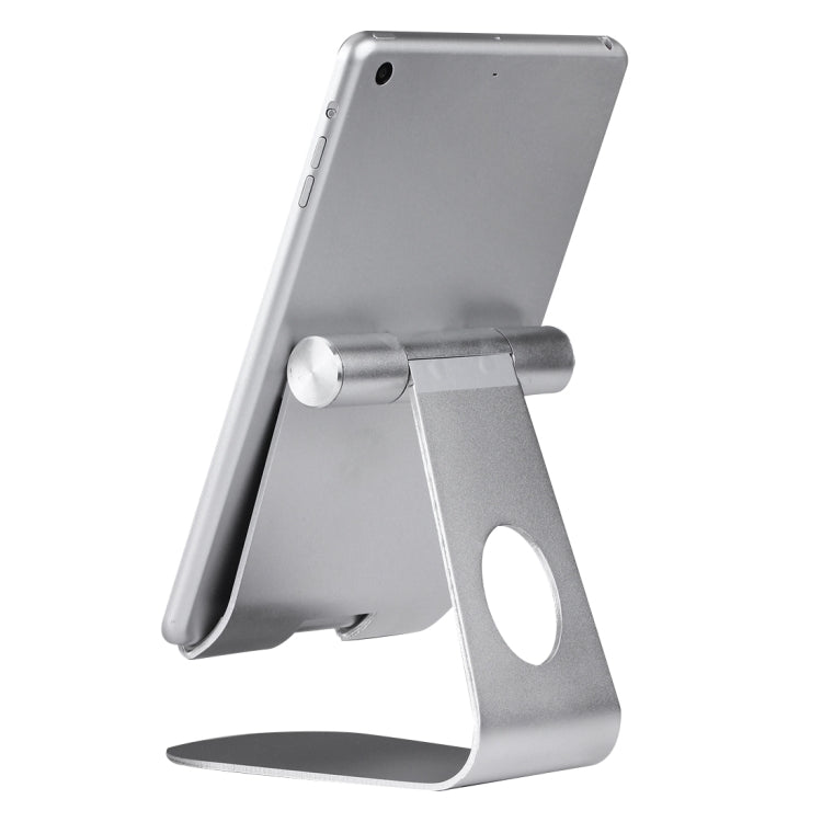 Exquisite Folding Adjustable Pivot Aluminium Alloy Desktop Holder Stand DOCK Cradle(Silver) - Desktop Holder by PMC Jewellery | Online Shopping South Africa | PMC Jewellery