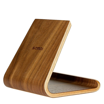 SamDi Artistic Wood Grain Walnut Desktop Holder Stand DOCK Cradle, For Xiaomi, iPhone, Samsung, HTC, LG, iPad and other Tablets(Coffee) -  by PMC Jewellery | Online Shopping South Africa | PMC Jewellery