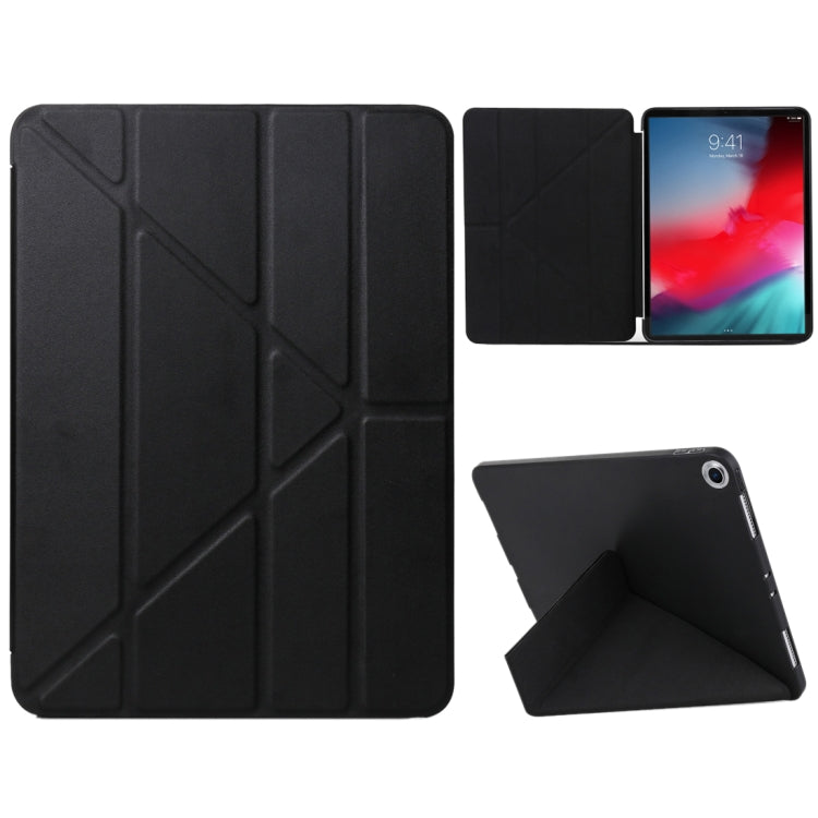Millet Texture PU+ Silica Gel Full Coverage Leather Case for iPad Air (2019) / iPad Pro 10.5 inch, with Multi-folding Holder(Black) - iPad Air (2019) Cases by PMC TechLife | Online Shopping South Africa | PMC TechLife | Buy Now Pay Later Mobicred