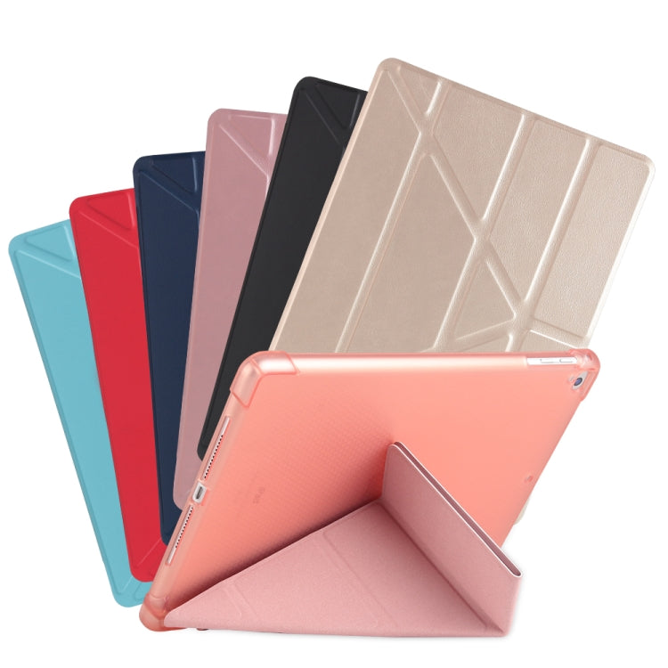 Multi-folding Shockproof TPU Protective Case for iPad 9.7 (2018) / 9.7 (2017) / air / air2, with Holder & Pen Slot(Black) - free shipping - PMC TechLife - Order now!