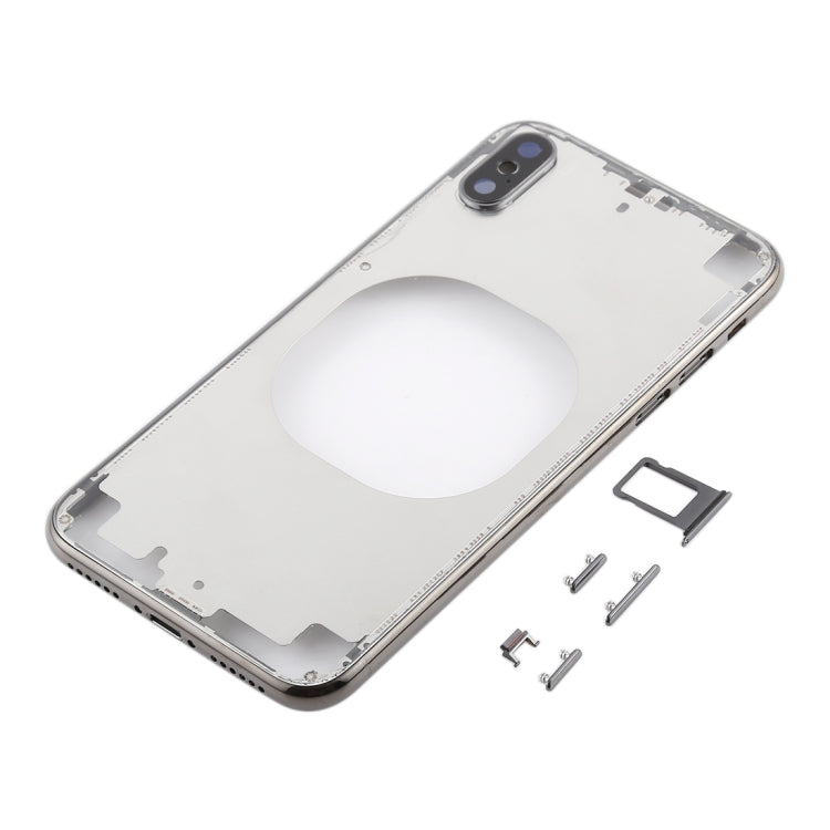 Transparent Back Cover with Camera Lens & SIM Card Tray & Side Keys for iPhone X (Black) - Back Cover by PMC TechLife | Online Shopping South Africa | PMC TechLife