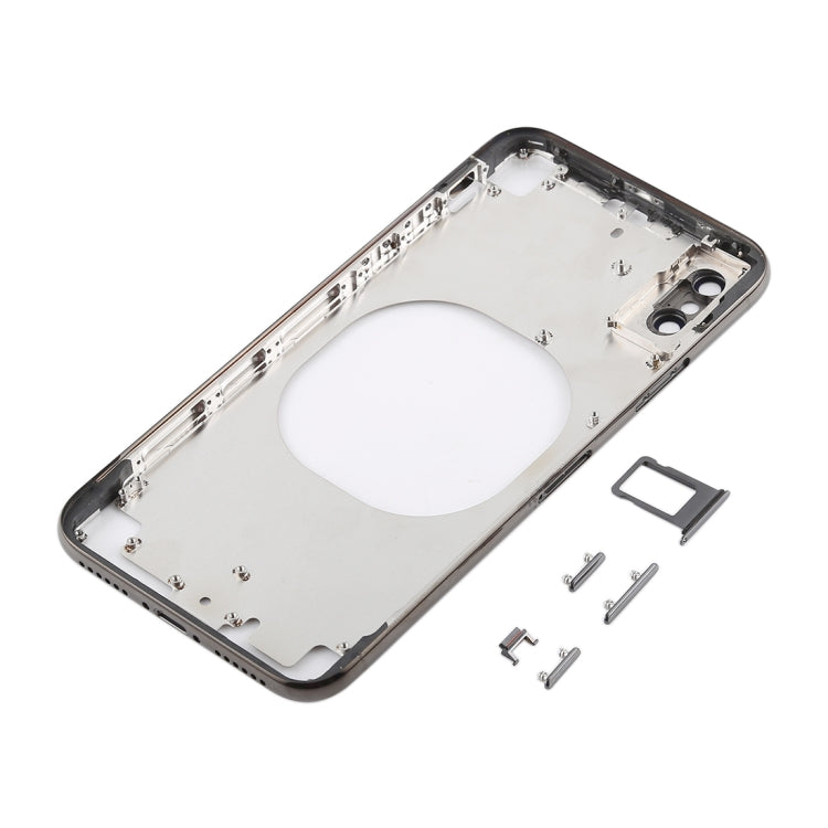 Transparent Back Cover with Camera Lens & SIM Card Tray & Side Keys for iPhone X (Black) - Back Cover by PMC TechLife | Online Shopping South Africa | PMC TechLife