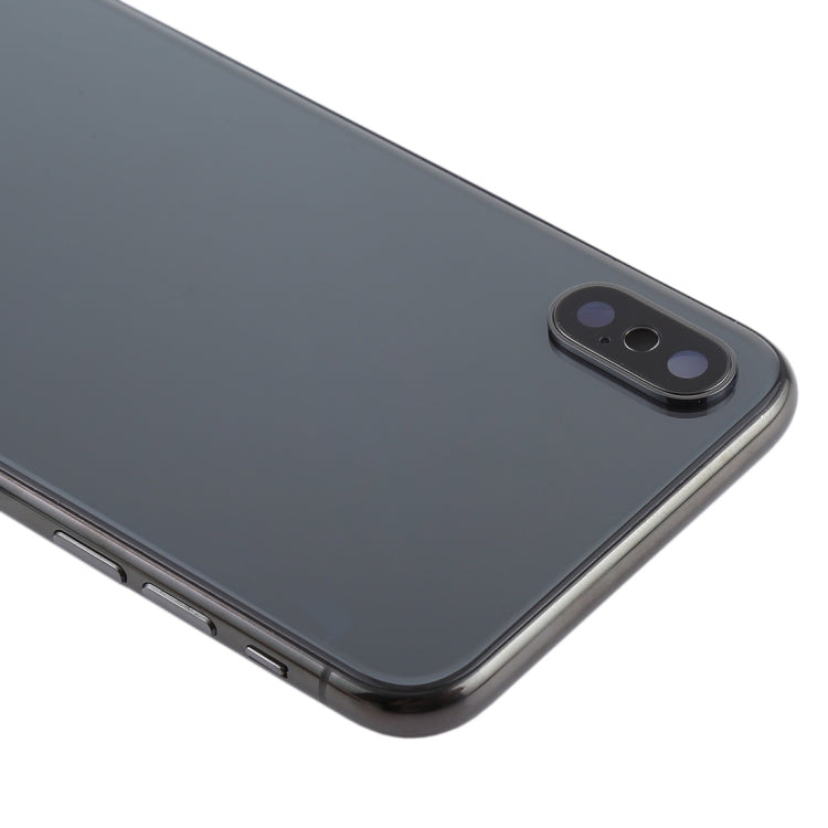 Battery Back Cover Assembly with Side Keys & Wireless Charging Module & Volume Button Flex Cable & Card Tray for iPhone X(Black) - Back Cover by PMC TechLife | Online Shopping South Africa | PMC TechLife