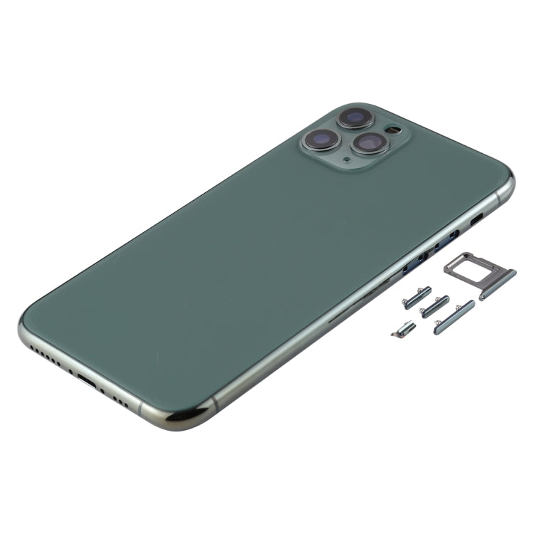 Back Housing Cover with SIM Card Tray & Side keys & Camera Lens for iPhone 11 Pro(Green) - Back Cover by PMC TechLife | Online Shopping South Africa | PMC TechLife
