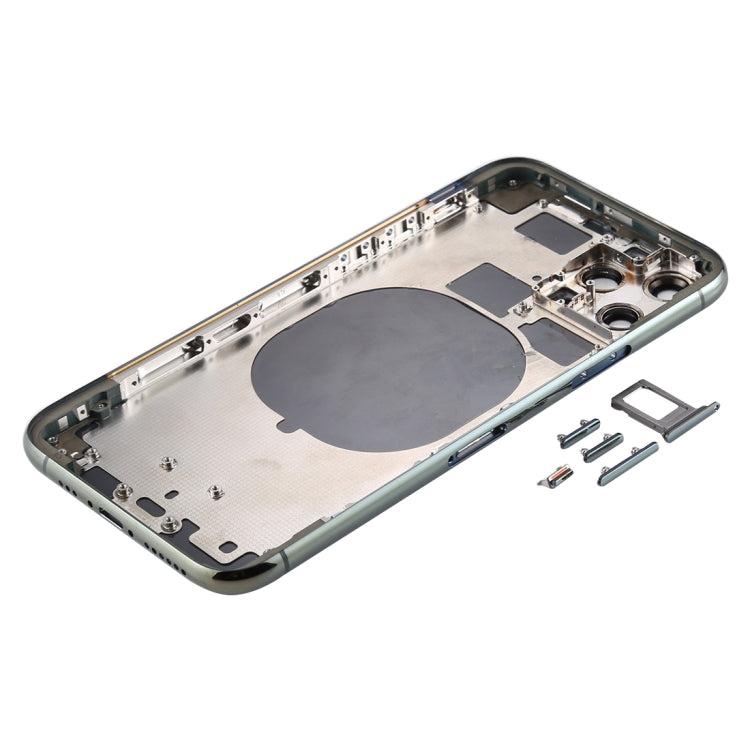 Back Housing Cover with SIM Card Tray & Side keys & Camera Lens for iPhone 11 Pro(Green) - Back Cover by PMC TechLife | Online Shopping South Africa | PMC TechLife