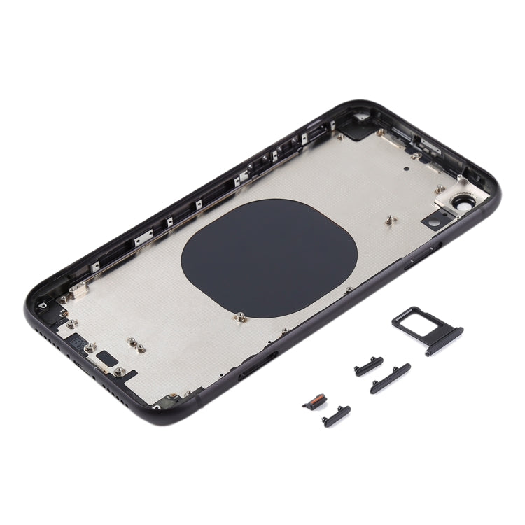 Back Housing Cover with Camera Lens & SIM Card Tray & Side Keys for iPhone XR(Black) - Back Cover by PMC TechLife | Online Shopping South Africa | PMC TechLife