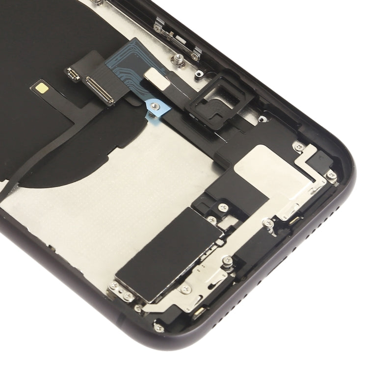 Battery Back Cover Assembly (with Side Keys & Speaker Ringer Buzzer & Motor & Camera Lens & Card Tray & Power Button + Volume Button + Charging Port + Signal Flex Cable & Wireless Charging Module) for iPhone XR(Black) - Back Cover by PMC TechLife | Online Shopping South Africa | PMC TechLife | Buy Now Pay Later Mobicred