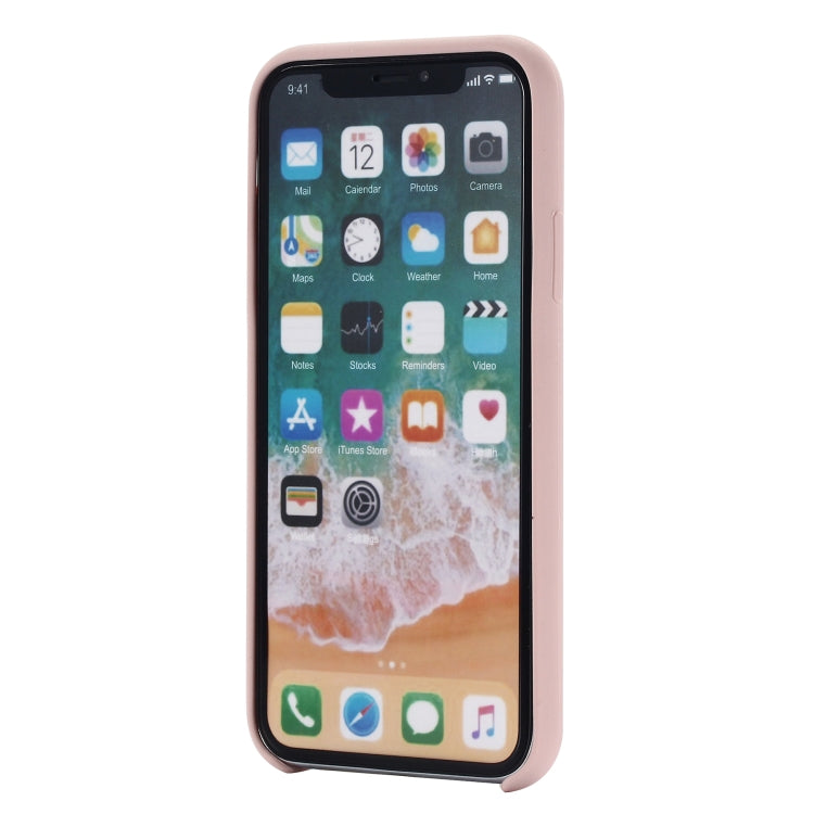 For iPhone XR Four Corners Full Coverage Liquid Silicone Case(Light Pink) - More iPhone Cases by PMC Jewellery | Online Shopping South Africa | PMC Jewellery