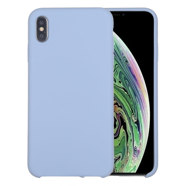 For iPhone XR Four Corners Full Coverage Liquid Silicone Case(Baby Blue) - More iPhone Cases by PMC TechLife | Online Shopping South Africa | PMC TechLife