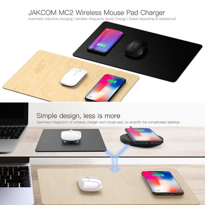 JAKCOM MC2 Wireless Fast Charging Mouse Pad, Support Qi Standard Mobile Phone Charging(Black) - Wireless Charger by JAKCOM | Online Shopping South Africa | PMC Jewellery