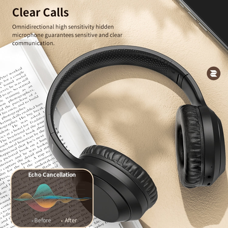 ROCK Space O2 HiFi Bluetooth 5.0 Wireless Headset with Mic, Support TF Card(Black) - free shipping - PMC TechLife - Order now!