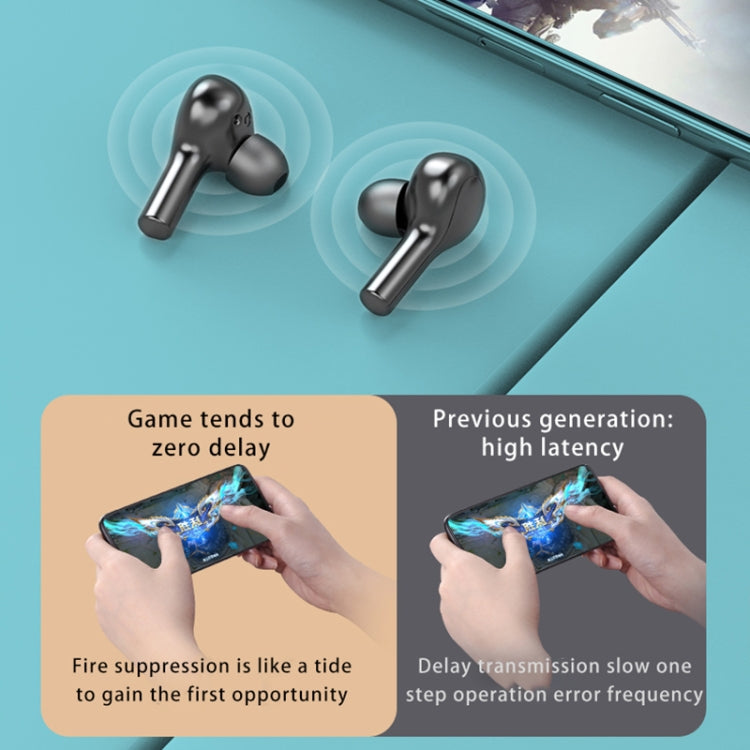 278 TWS External Noise Cancelling Touch Bluetooth Earphone with Charging Box, Support LED Power Digital Display & Breathing Lights & Call & Voice Assistant(Black) - TWS Earphone by PMC TechLife | Online Shopping South Africa | PMC TechLife