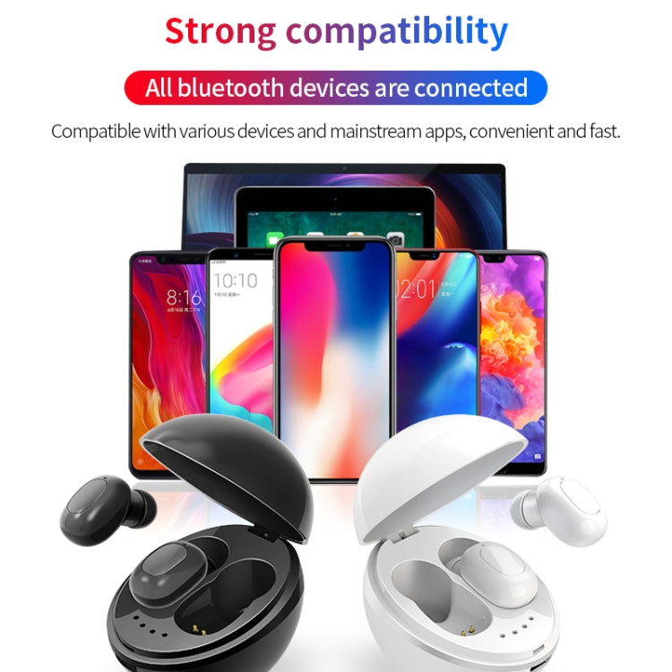 A10 TWS Space Capsule Shape Wireless Bluetooth Earphone with Magnetic Charging Box & Lanyard, Support HD Call & Automatic Pairing Bluetooth(Black) - TWS Earphone by PMC TechLife | Online Shopping South Africa | PMC TechLife