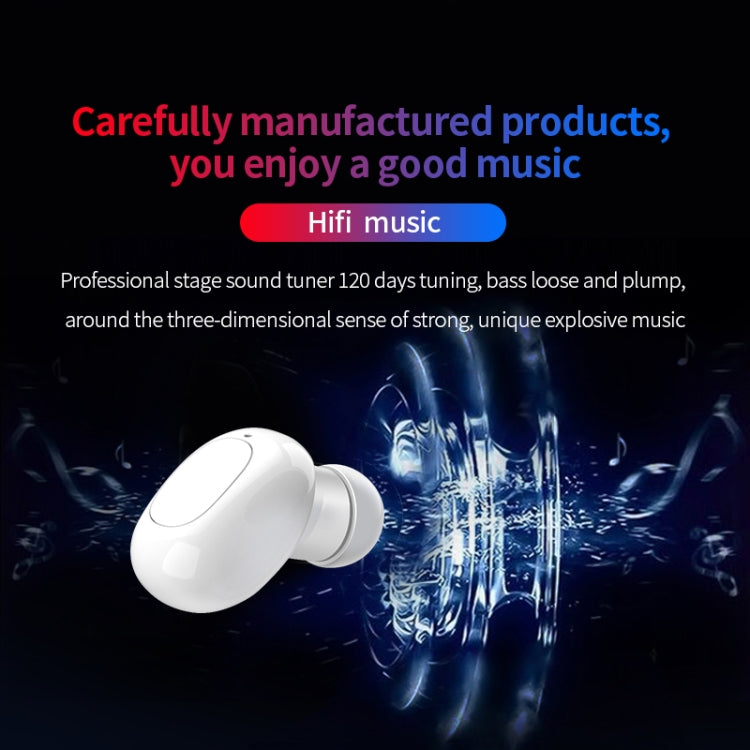 A10 TWS Space Capsule Shape Wireless Bluetooth Earphone with Magnetic Charging Box & Lanyard, Support HD Call & Automatic Pairing Bluetooth(Black) - TWS Earphone by PMC TechLife | Online Shopping South Africa | PMC TechLife