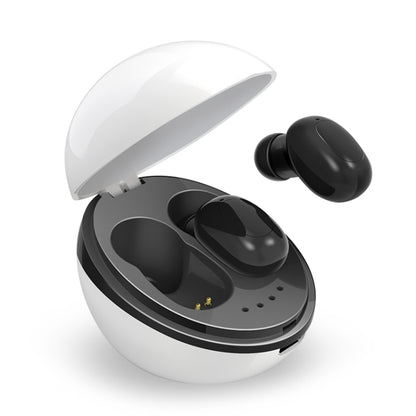 A10 TWS Space Capsule Shape Wireless Bluetooth Earphone with Magnetic Charging Box & Lanyard, Support HD Call & Automatic Pairing Bluetooth(White + Black) - TWS Earphone by PMC Jewellery | Online Shopping South Africa | PMC Jewellery
