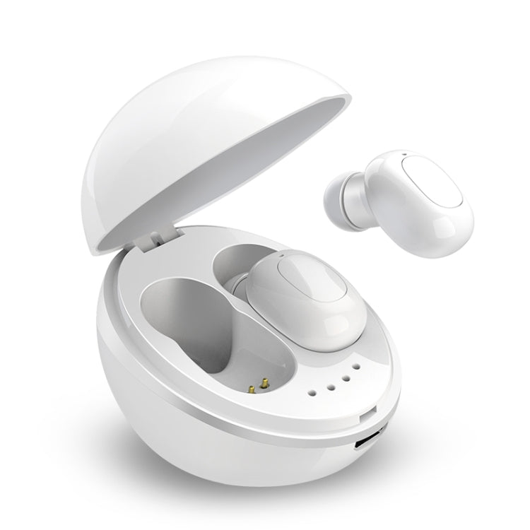 A10 TWS Space Capsule Shape Wireless Bluetooth Earphone with Magnetic Charging Box & Lanyard, Support HD Call & Automatic Pairing Bluetooth(White) - TWS Earphone by PMC TechLife | Online Shopping South Africa | PMC TechLife