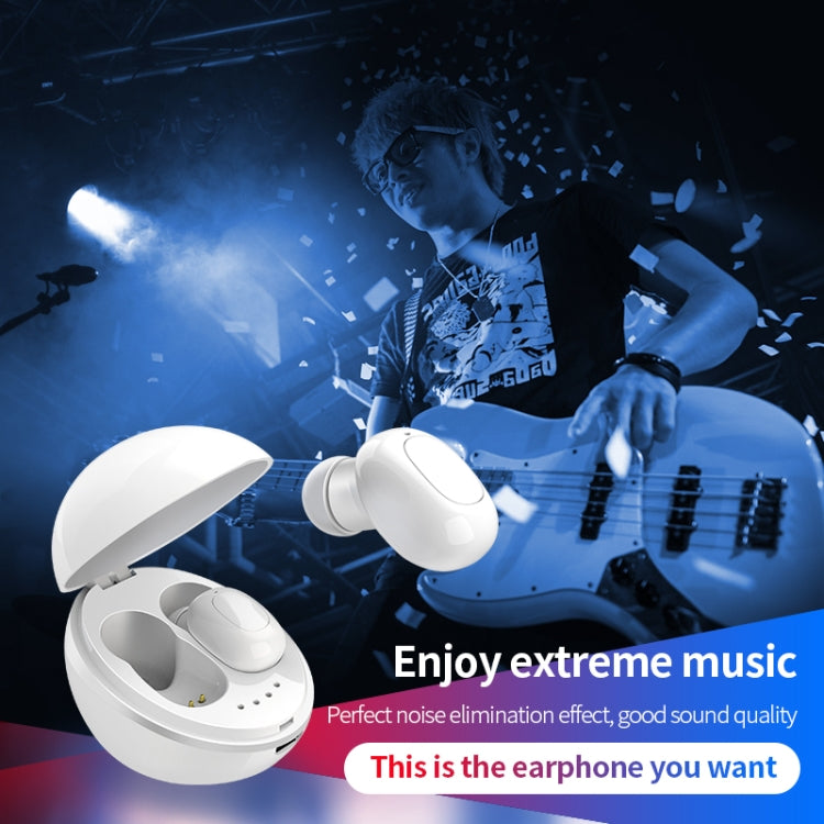 A10 TWS Space Capsule Shape Wireless Bluetooth Earphone with Magnetic Charging Box & Lanyard, Support HD Call & Automatic Pairing Bluetooth(White) - TWS Earphone by PMC Jewellery | Online Shopping South Africa | PMC Jewellery