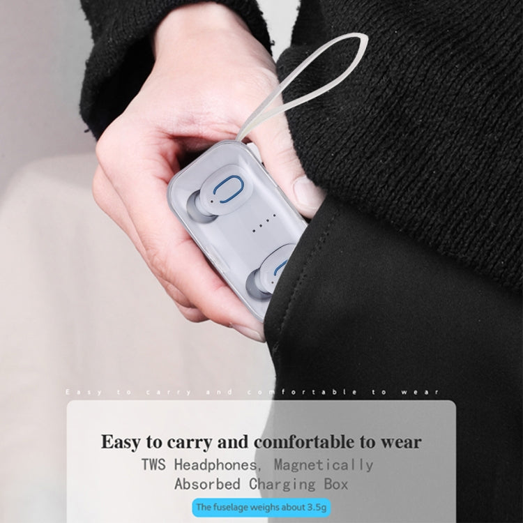 TI8S TWS Dazzling Wireless Stereo Bluetooth 5.0 Earphones with Charging Case(White) - TWS Earphone by PMC TechLife | Online Shopping South Africa | PMC TechLife