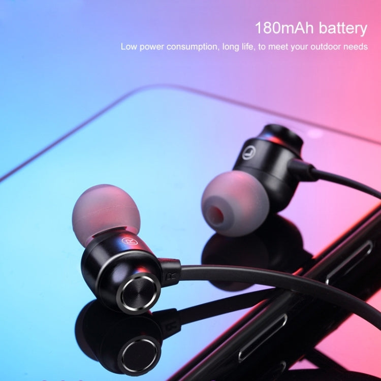 Bluetooth 5.1 Round Wire Neck-mounted Bluetooth Sports Earphone with Magnetic Function(White) - Neck-mounted Earphone by PMC TechLife | Online Shopping South Africa | PMC TechLife
