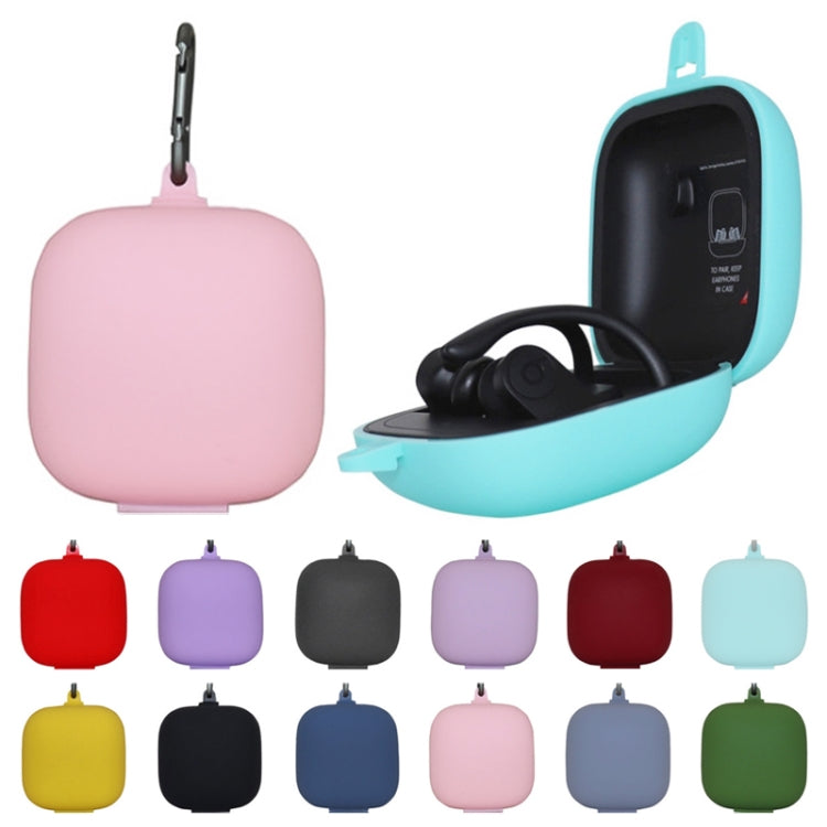 Solid Color Silicone Wireless Bluetooth Earphone Protective Case for Beats Powerbeats Pro(Mint Green) - Other Case by PMC TechLife | Online Shopping South Africa | PMC TechLife
