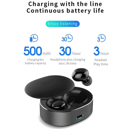 B20 Mini Portable In-ear Noise Cancelling Bluetooth V5.0 Stereo Earphone with 360 Degrees Rotation Charging Box(Black) - Bluetooth Earphone by PMC Jewellery | Online Shopping South Africa | PMC Jewellery