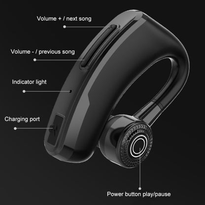 V10 Wireless Bluetooth V5.0 Sport Headphone without Charging Box, CSR Chip, Support Voice Reception&10 Minutes Fast Charging(Black) - Bluetooth Earphone by PMC Jewellery | Online Shopping South Africa | PMC Jewellery