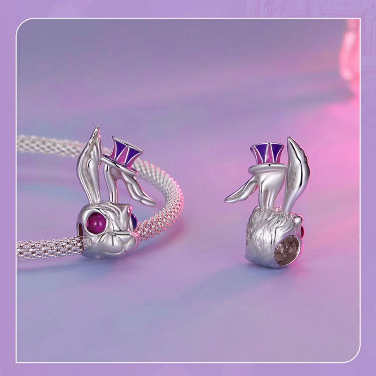 SCC2530 Sterling Silver S925 Fantasy Magic Rabbit Pendant Accessories DIY Bracelet Beads - Necklaces & Pendants by PMC Jewellery | Online Shopping South Africa | PMC Jewellery