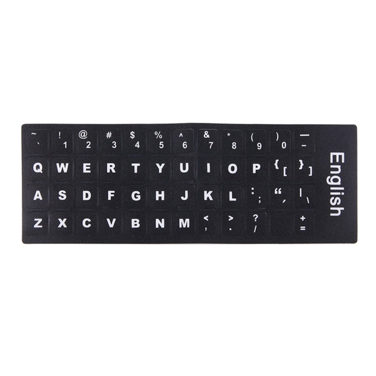 Keyboard Film Cover Independent Paste English Keyboard Stickers for Laptop Notebook Computer Keyboard(Black) - Silicone / Sticker by PMC TechLife | Online Shopping South Africa | PMC TechLife