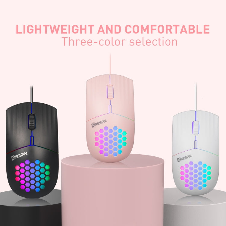 MKESPN SXS-838 Type-C Interface RGB Hollow Wired Mouse(Black) - Wired Mice by MKESPN | Online Shopping South Africa | PMC TechLife | Buy Now Pay Later Mobicred