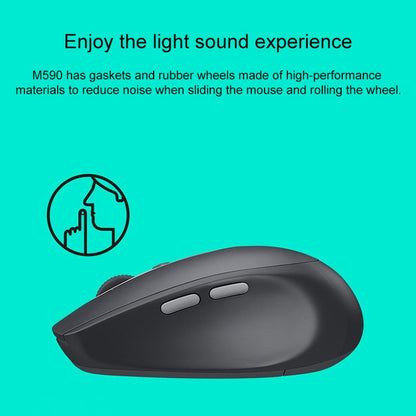 Logitech M590 Dual Mode Wireless Bluetooth Light Sound Mouse(Black) - Wireless Mice by Logitech | Online Shopping South Africa | PMC Jewellery