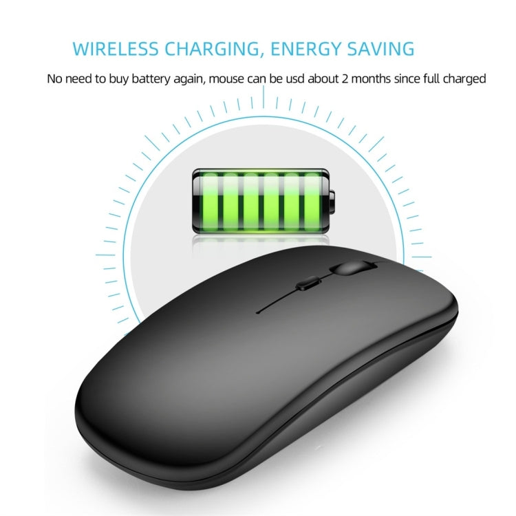 HXSJ M90 2.4GHz Ultrathin Mute Rechargeable Dual Mode Wireless Bluetooth Notebook PC Mouse (Silver) - Wireless Mice by HXSJ | Online Shopping South Africa | PMC TechLife | Buy Now Pay Later Mobicred