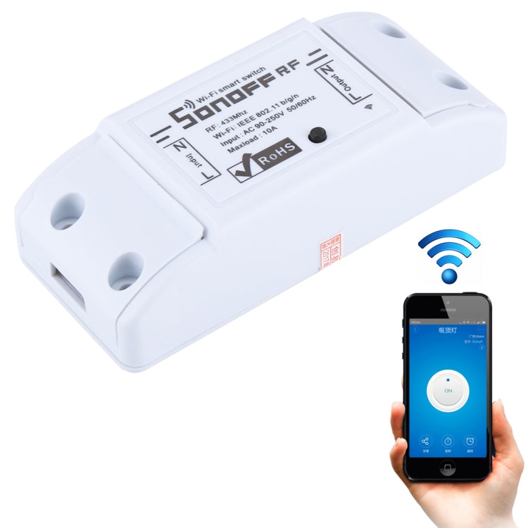 Sonoff  433MHz DIY WiFi Smart Wireless Remote Control Timer Module Power Switch for Smart Home, Support iOS and Android - free shipping - PMC TechLife - Order now!