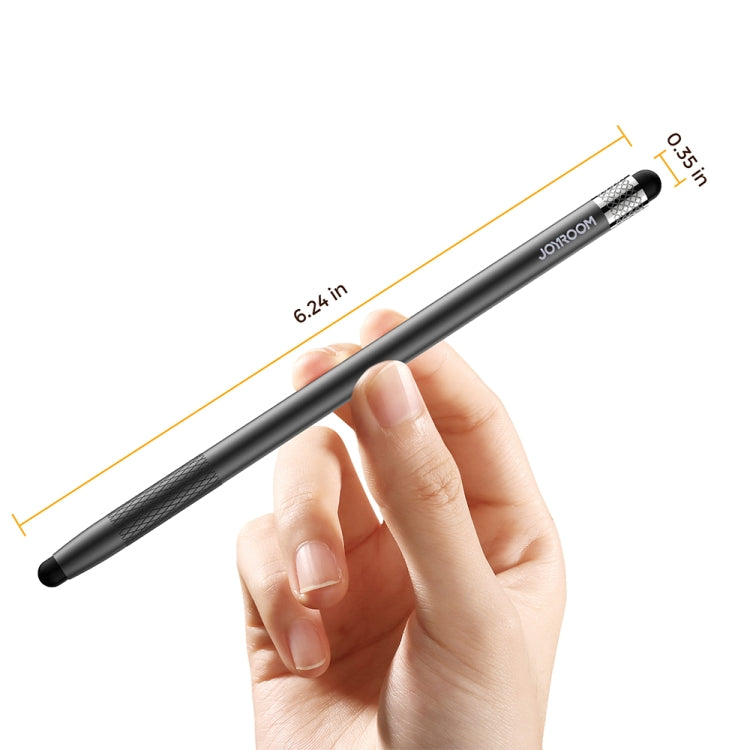 JOYROOM JR-DR01 Universal Dual-head Replaceable Silicone Tips Passive Tablet Stylus Pen (Black) - Stylus Pen by JOYROOM | Online Shopping South Africa | PMC TechLife