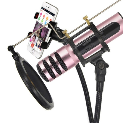 BGN-C7 Condenser Microphone Dual Mobile Phone Karaoke Live Singing Microphone Built-in Sound Card(Black) - Microphone by PMC Jewellery | Online Shopping South Africa | PMC Jewellery