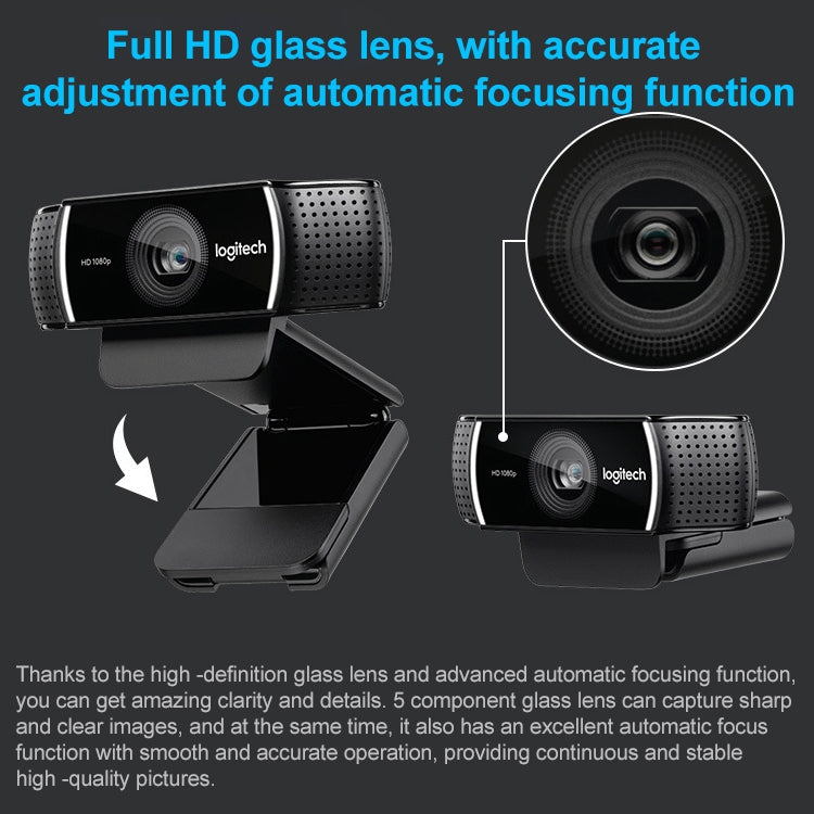Logitech C922 Pro HD Pro Autofocus Built-in Stream Webcam 1080P Web Camera - free shipping - PMC TechLife - Order now!