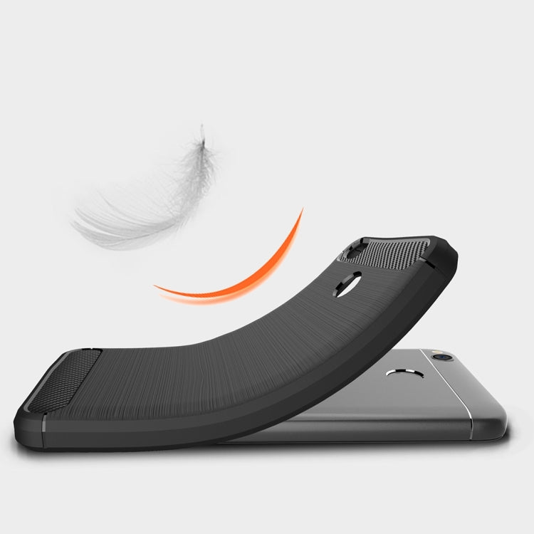 For Xiaomi  Redmi 4X  Brushed Carbon Fiber Texture Shockproof TPU Protective Cover Case (Black) - free shipping - PMC TechLife - Order now!