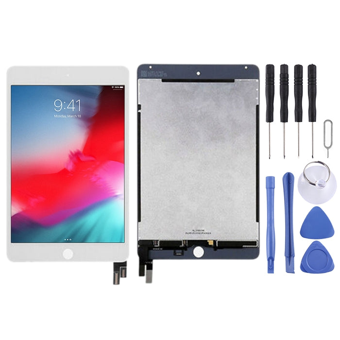 OEM LCD Screen for iPad Mini 5 (2019) / A2124 / A2126 / A2133 with Digitizer Full Assembly (White) - free shipping - PMC TechLife - Order now!